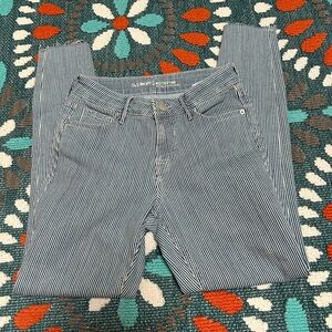 Old Navy Rockstar Slim Fit Striped Embroidered Jeans Size 0